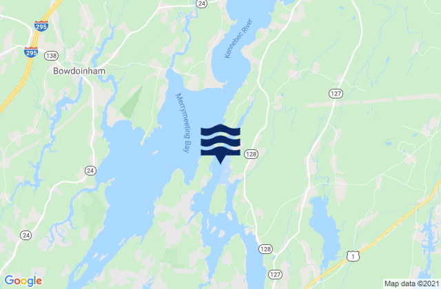 Mappa delle maree di Goose Cove south of Chops Passage Kennebec River, United States