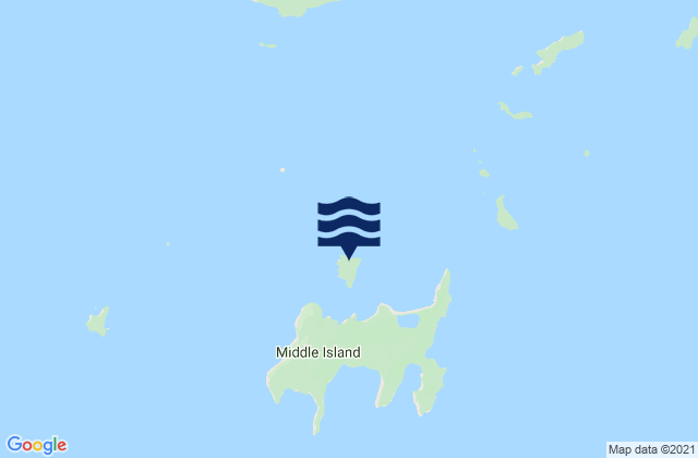 Mappa delle maree di Goose Island, Australia