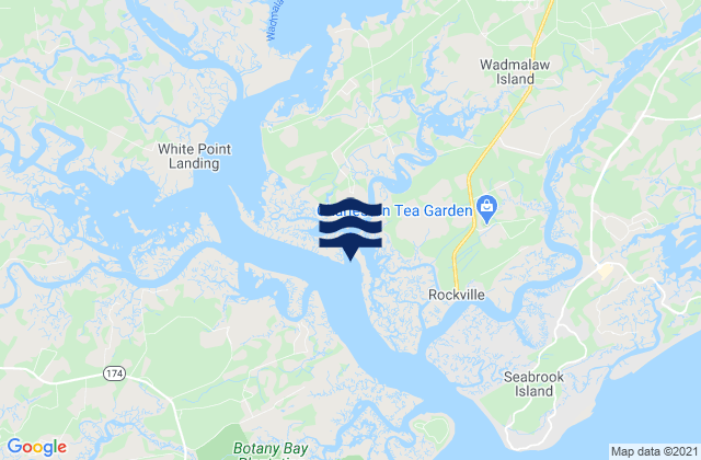 Mappa delle maree di Goshen Point south of Wadmalaw River, United States