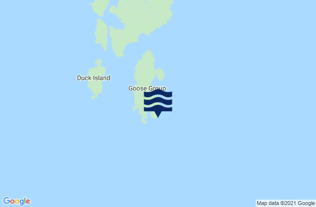 Mappa delle maree di Gosling Island, Canada