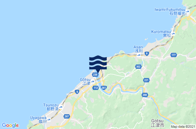 Mappa delle maree di Gotu, Japan