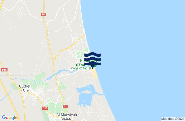 Mappa delle maree di Gouvernorat de Gabès, Tunisia