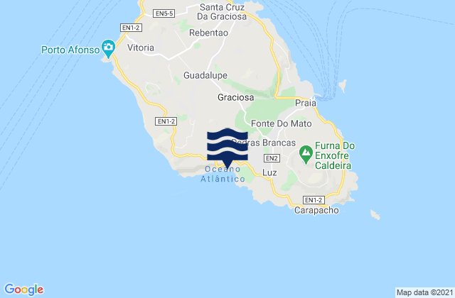 Mappa delle maree di Graciosa - Porto da Praia, Portugal