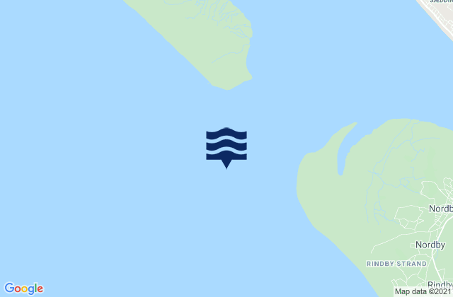 Mappa delle maree di Gradyb Bar, Denmark