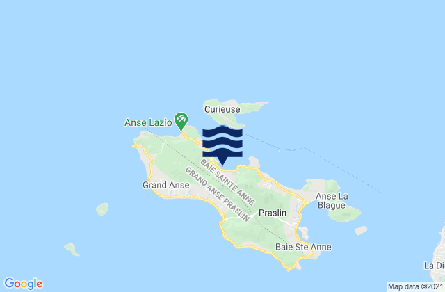 Mappa delle maree di Grand Anse Praslin, Seychelles