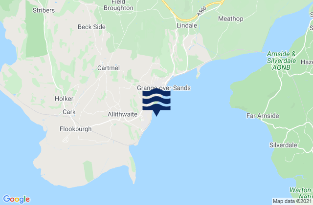 Mappa delle maree di Grange-over-Sands, United Kingdom