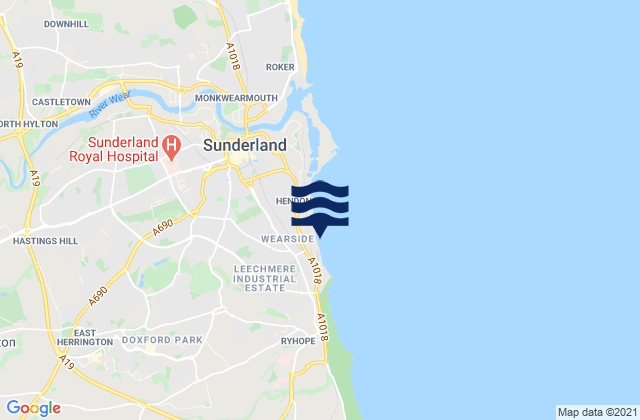 Mappa delle maree di Grangetown Beach, United Kingdom