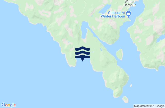 Mappa delle maree di Grant Bay, Canada