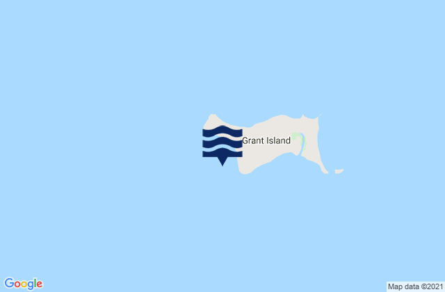 Mappa delle maree di Grant Island, Australia