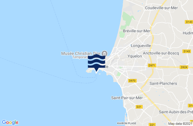 Mappa delle maree di Granville Port, France