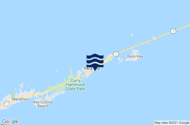 Mappa delle maree di Grassy Key South Side Hawk Channel, United States