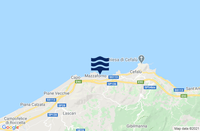 Mappa delle maree di Gratteri, Italy
