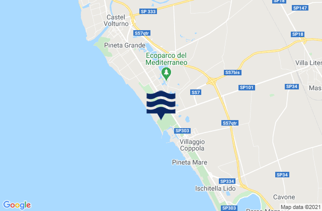 Mappa delle maree di Grazzanise, Italy