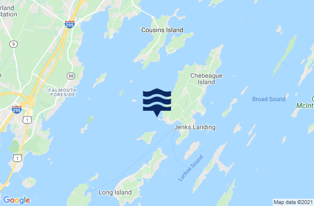 Mappa delle maree di Great Chebeague Island, United States
