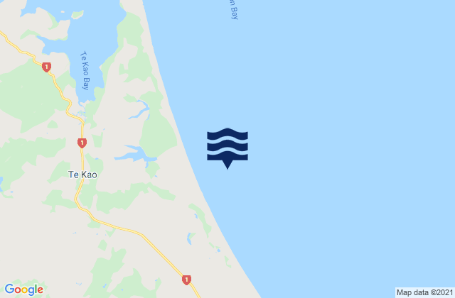 Mappa delle maree di Great Exhibition Bay, New Zealand