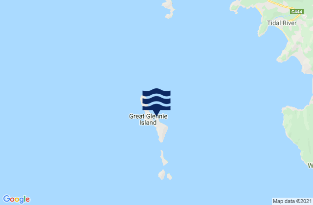 Mappa delle maree di Great Glennie Island, Australia