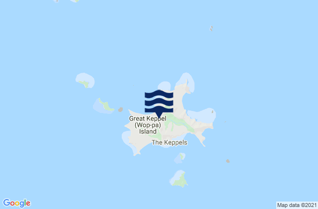Mappa delle maree di Great Keppel Island, Australia