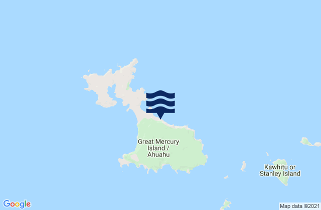 Mappa delle maree di Great Mercury Island, New Zealand
