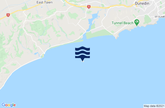 Mappa delle maree di Green Island, New Zealand