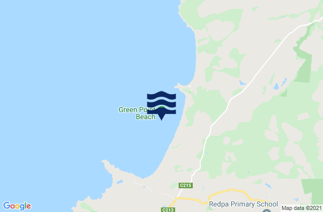 Mappa delle maree di Green Point Beach, Australia