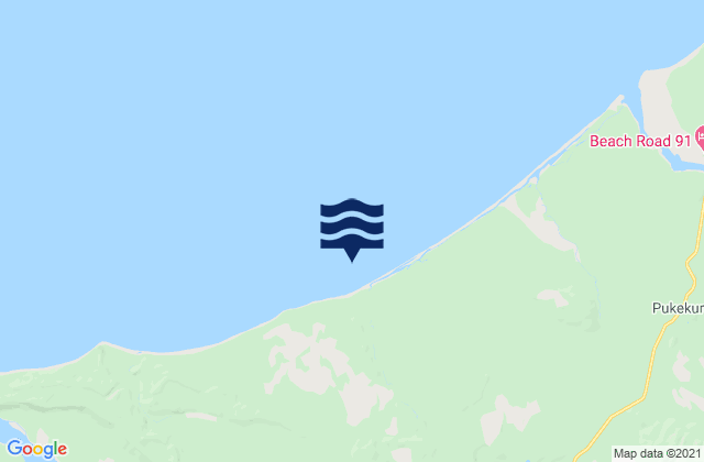 Mappa delle maree di Greens Beach, New Zealand