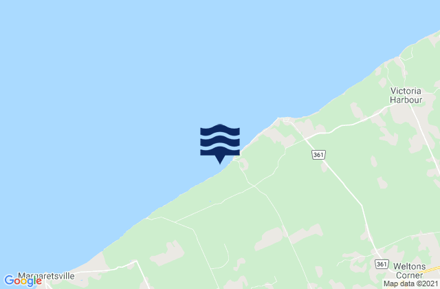 Mappa delle maree di Greenwood, Canada