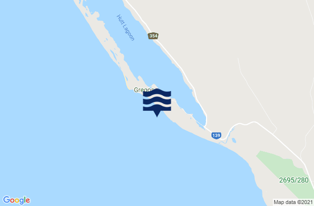 Mappa delle maree di Gregory, Australia