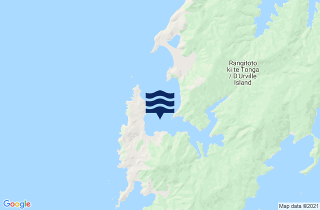 Mappa delle maree di Greville Harbour, New Zealand