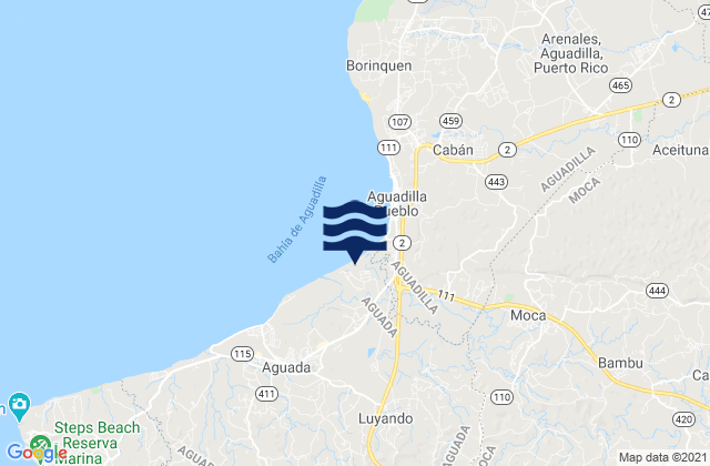 Mappa delle maree di Guanábano Barrio, Puerto Rico