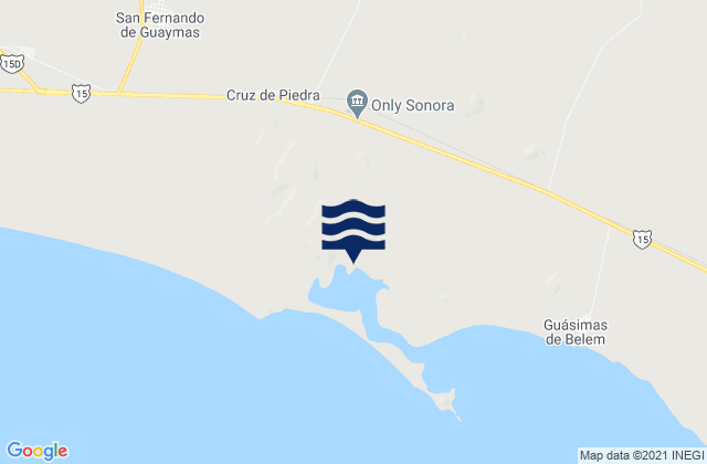 Mappa delle maree di Guaymas, Mexico