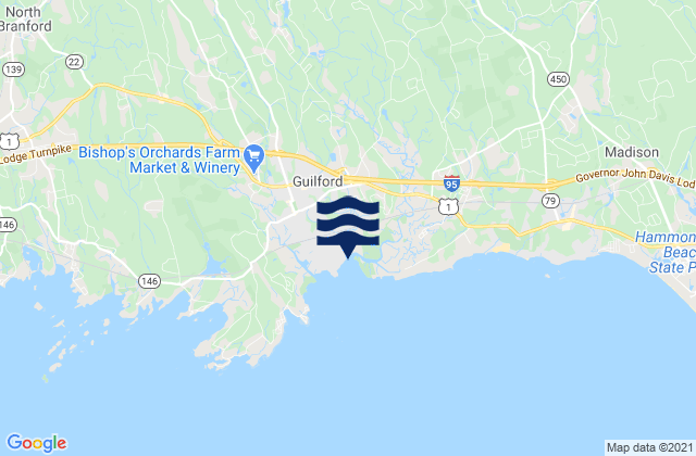 Mappa delle maree di Guilford Harbor, United States