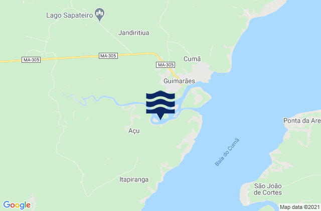 Mappa delle maree di Guimarães, Brazil