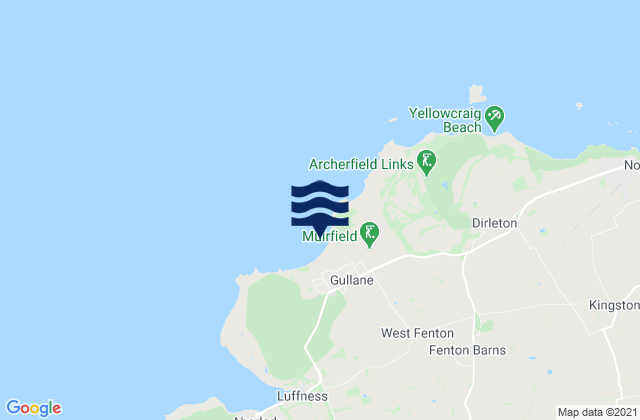 Mappa delle maree di Gullane, United Kingdom