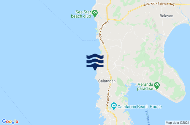 Mappa delle maree di Gulod, Philippines