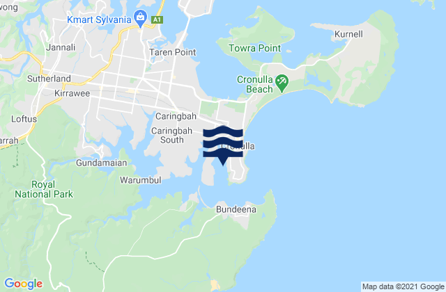 Mappa delle maree di Gunnamatta Bay, Australia