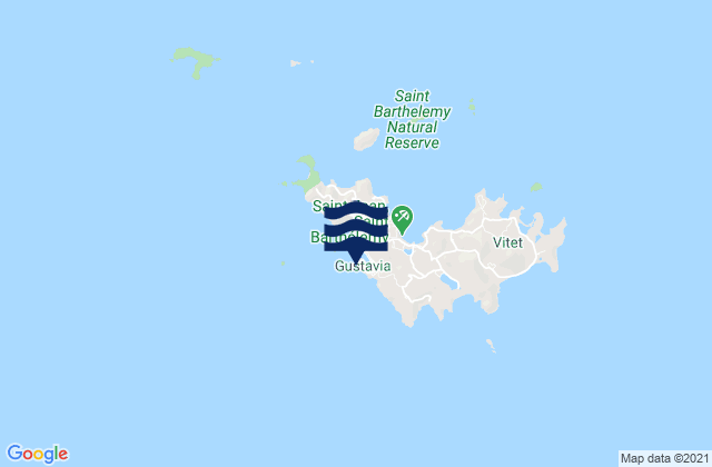 Mappa delle maree di Gustavia (Saint Barthelemy), U.S. Virgin Islands