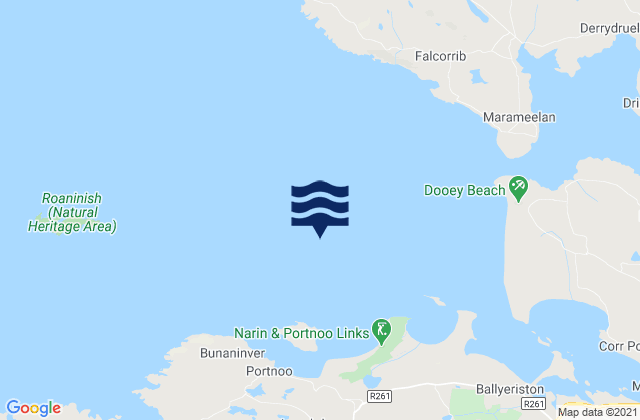 Mappa delle maree di Gweebarra Bay, Ireland