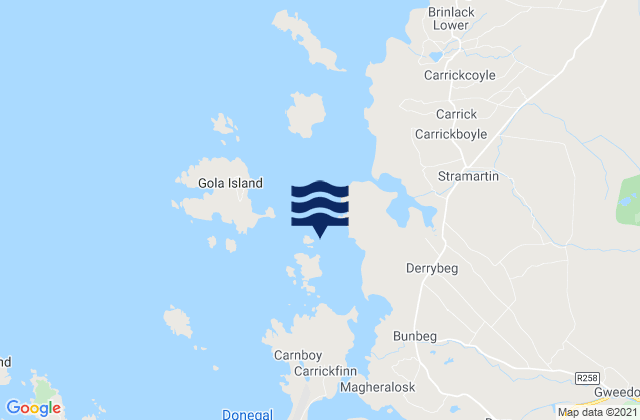 Mappa delle maree di Gweedore Bay, Ireland
