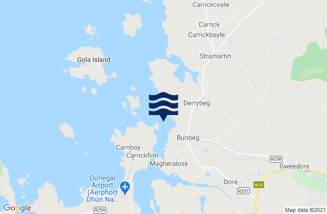 Mappa delle maree di Gweedore Harbour, Ireland