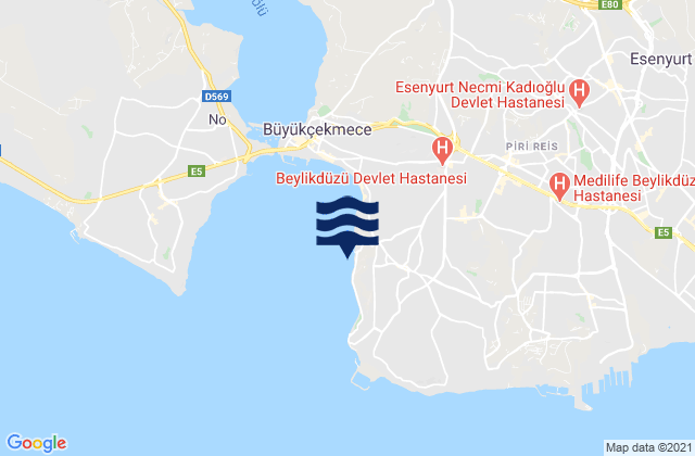 Mappa delle maree di Gürpınar, Turkey