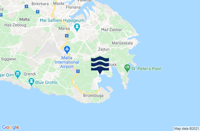 Mappa delle maree di Għaxaq, Malta