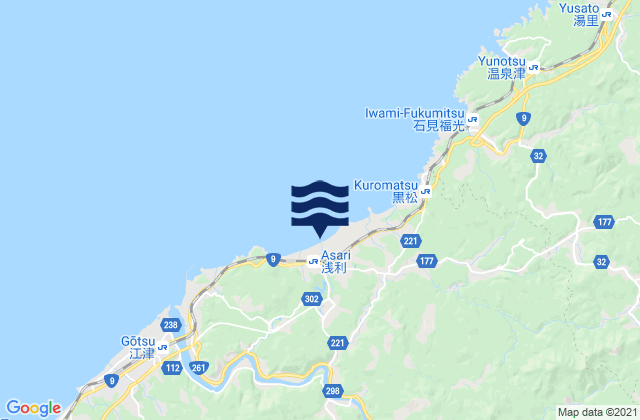 Mappa delle maree di Gōtsu Shi, Japan