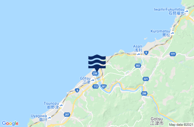 Mappa delle maree di Gōtsuchō, Japan