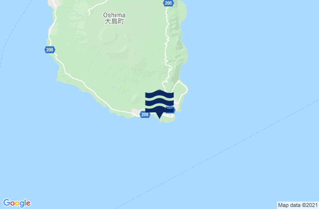 Mappa delle maree di Habu (Izu-O Sima), Japan