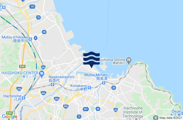 Mappa delle maree di Hachinohe Shi, Japan