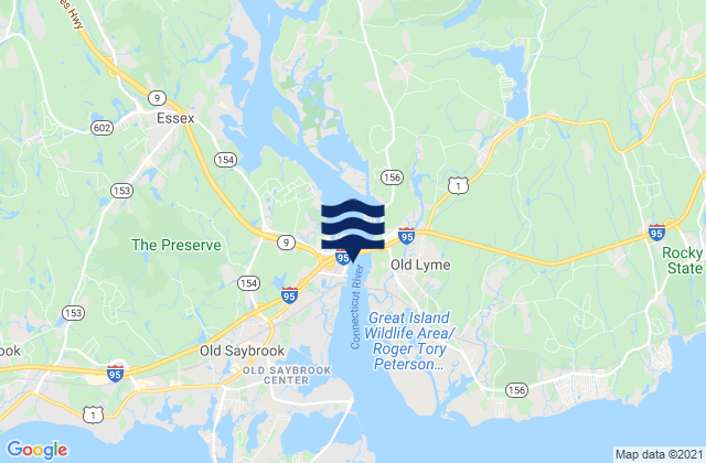 Mappa delle maree di Hadlyme, United States
