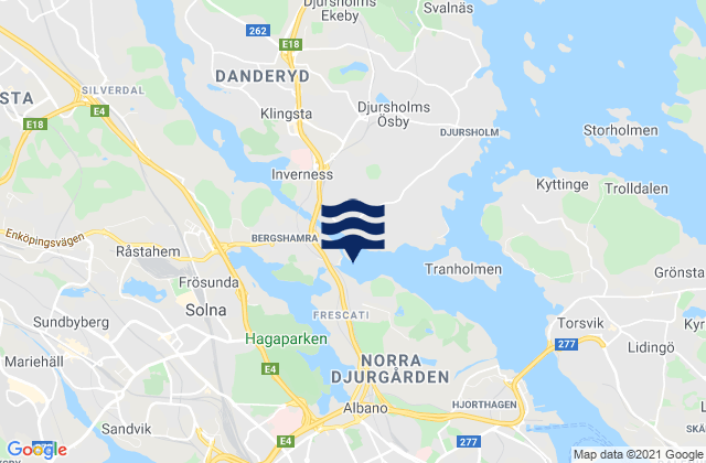 Mappa delle maree di Haga Park, Sweden