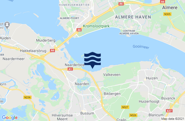 Mappa delle maree di Hagestein beneden, Netherlands