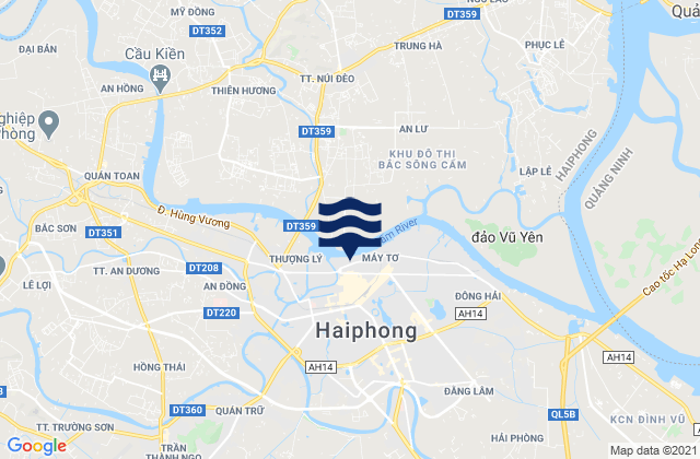 Mappa delle maree di Haiphong, Vietnam