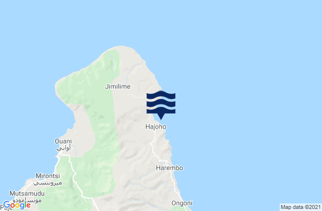 Mappa delle maree di Hajoho, Comoros